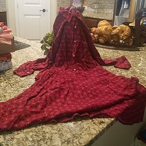 Button downed western blouse with skirt.  Sz M